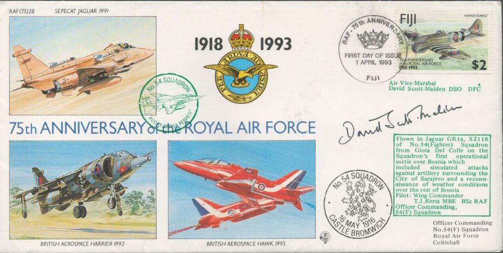 Lot 266: Air Vice-Marshal David Scott Malden DSO DFC Signed...