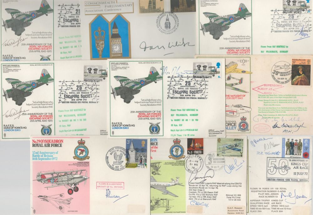Lot 267: RAF Collection of 13 Signed First Day Covers....