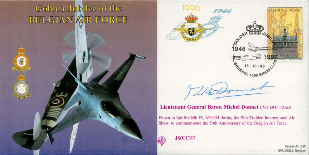Lot 326: WW2 Lt Gen Baron Michel Donnet Signed Golden...