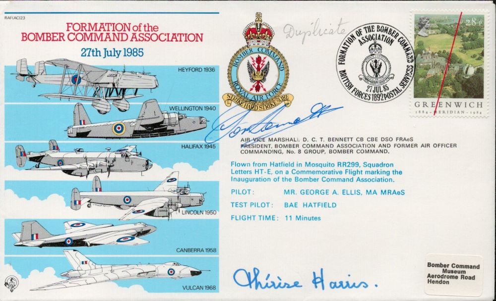 Lot 330: Air Vice Marshal Don Bennett Signed Formation of...
