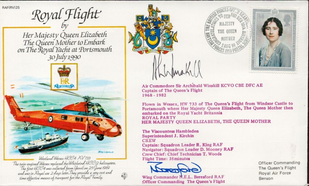 Lot 346: WW2 Air Commodore Sir Archibald Winskill Signed Royal...