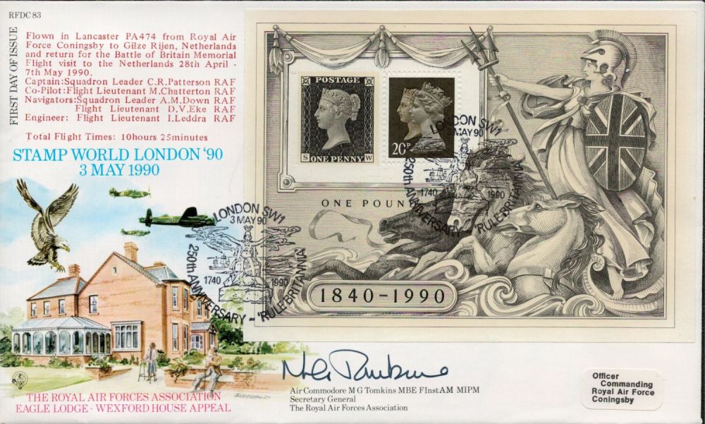 Lot 348: Air Commodore MG Tomkins MBE Signed Stamp World...