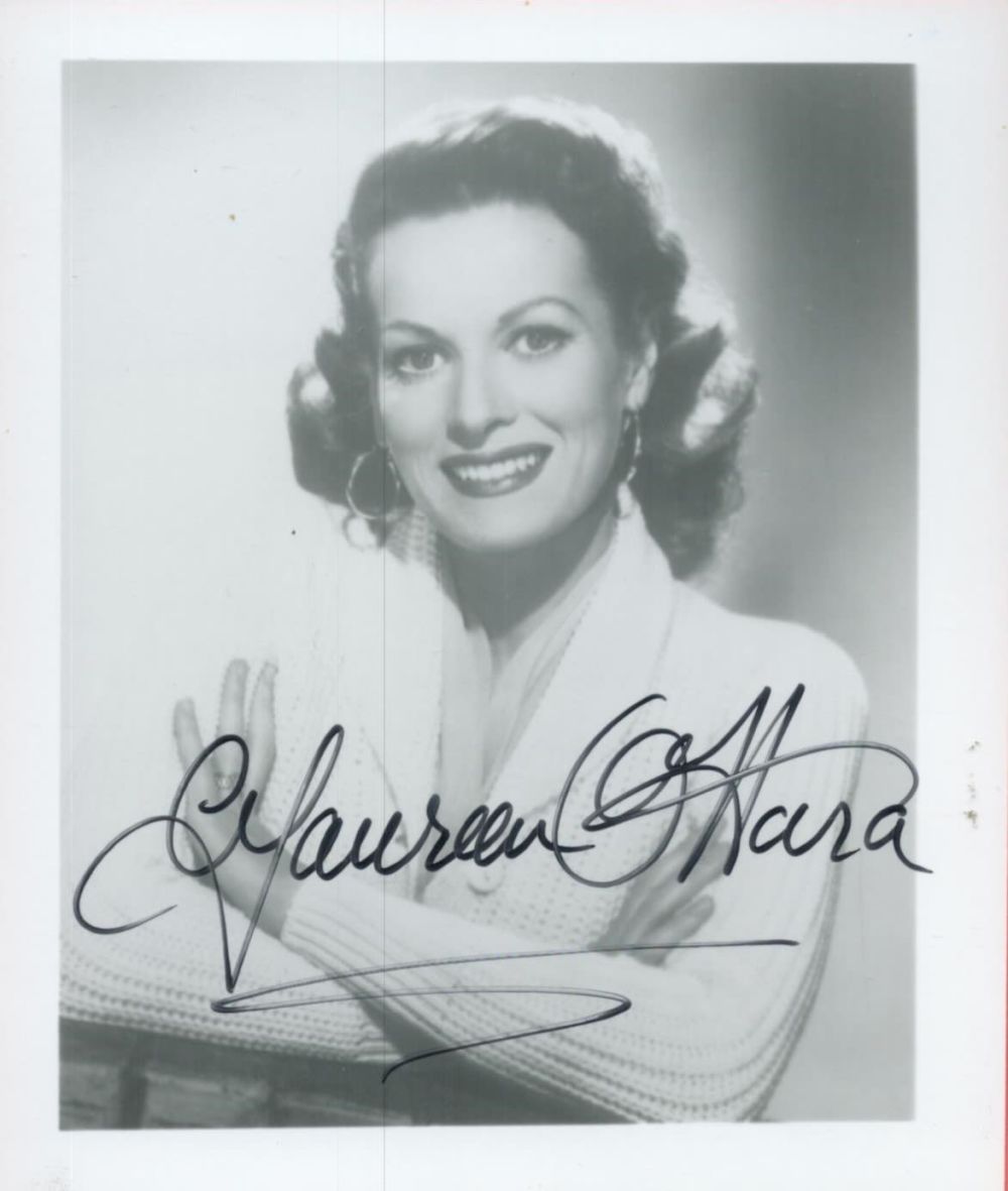 Lot 73: Maureen O'Hara signed 6 x 4 inch b/w...