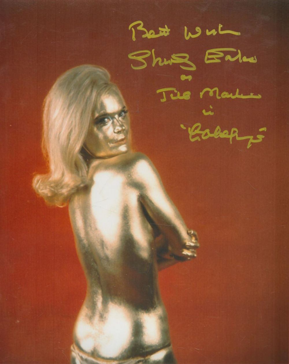 Lot 120: Shirley Eaton signed 10 x 8 inch 3/4...