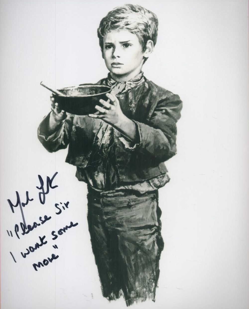 Lot 122: Oliver Mark Lester signed 10 x 8 inch...