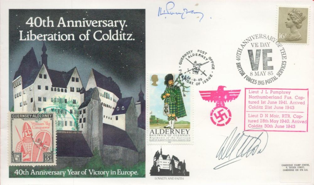Lot 131: WW2 Colditz POWS Lt Pumphrey and Lt Moir...