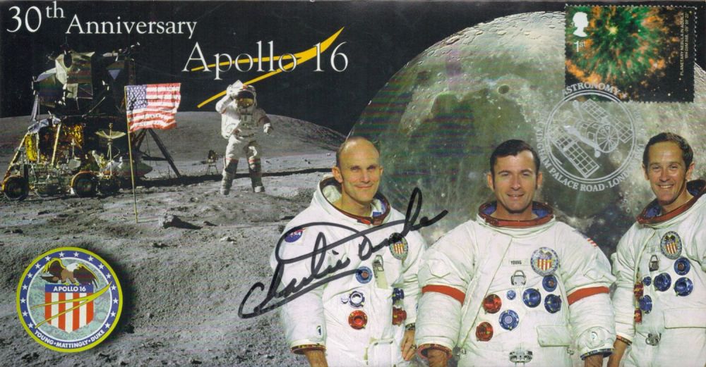 Lot 132: Apollo 16 Astronaut moonwalker Charlie Duke signed 30th...