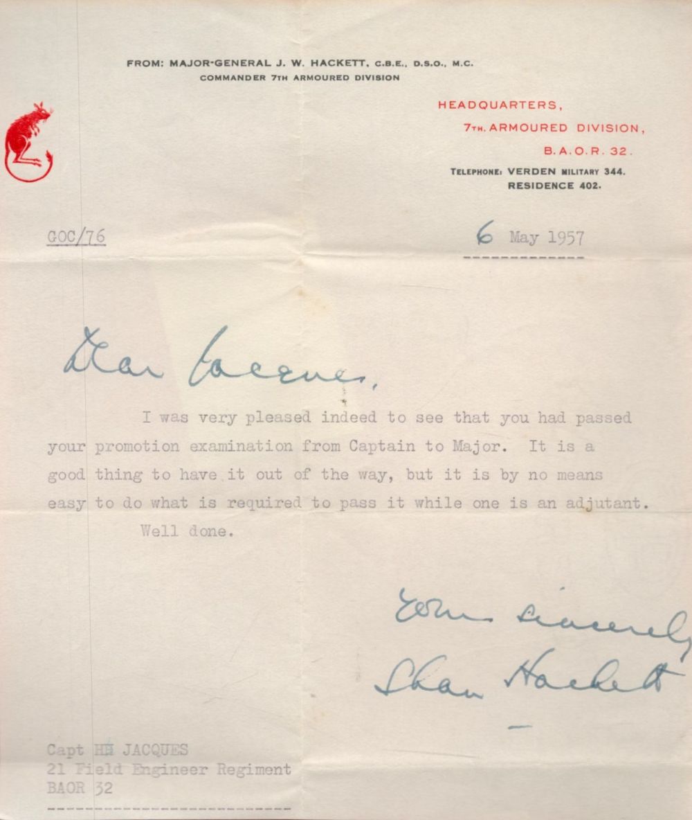 Lot 164: Arnhem hero Gen Sir John Hackett DSO MC...