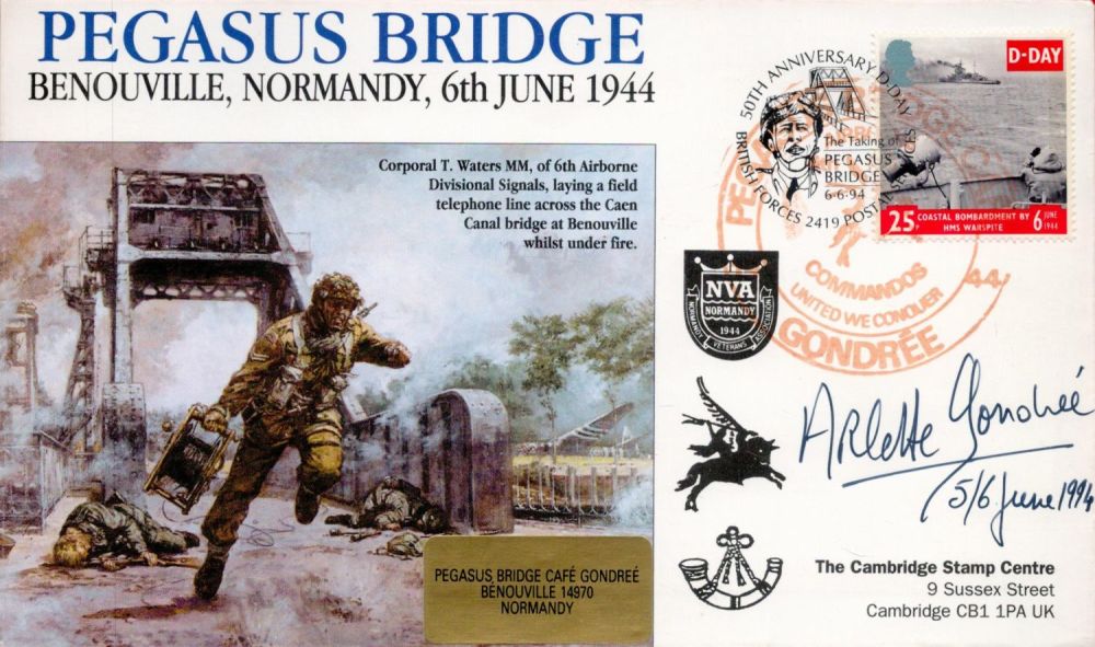 Lot 171: D-Day 1st Child Liberated Arlette Gondree signed 1994...