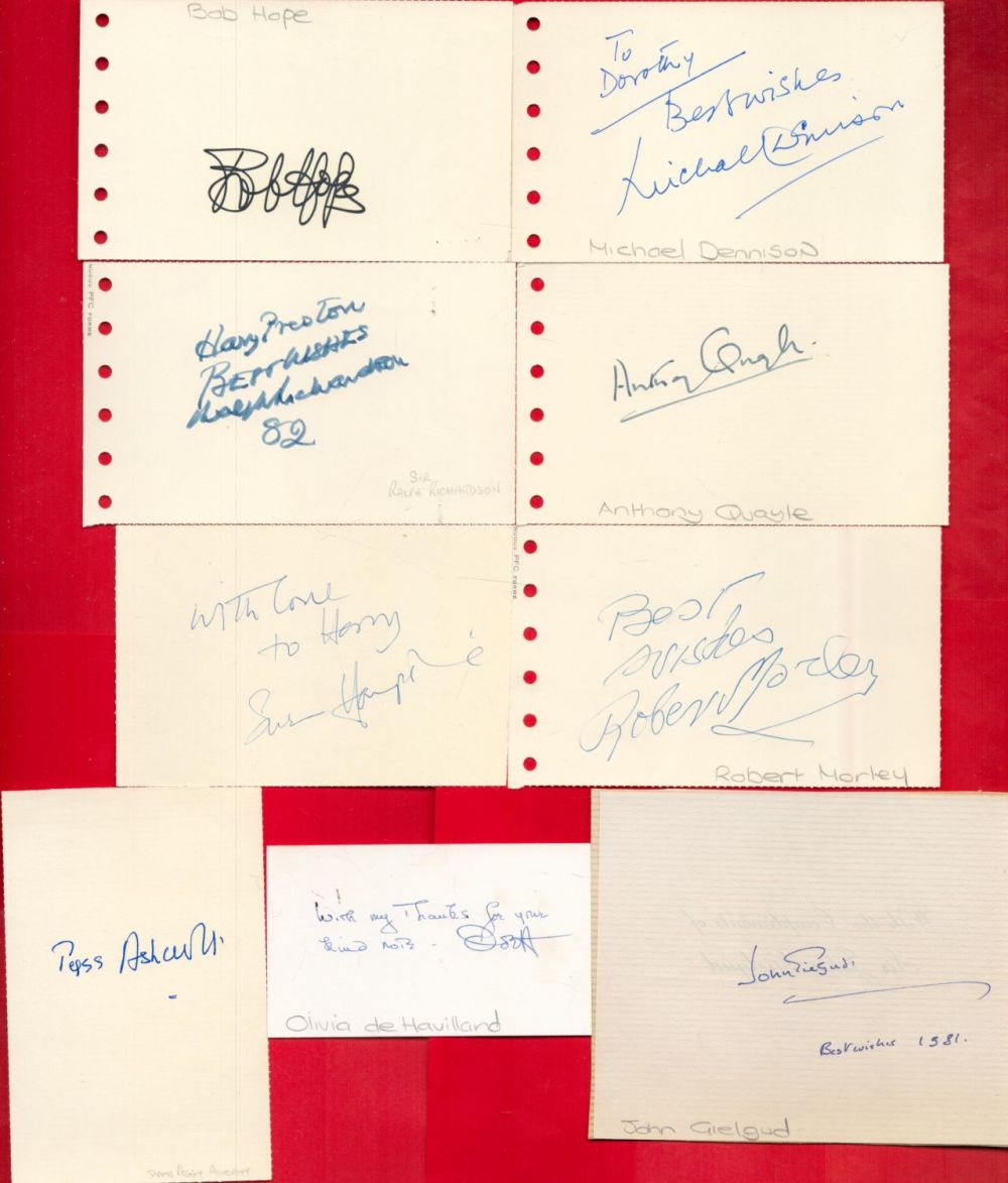Lot 181: Film Actor Collection of Signed Items. Signature in...
