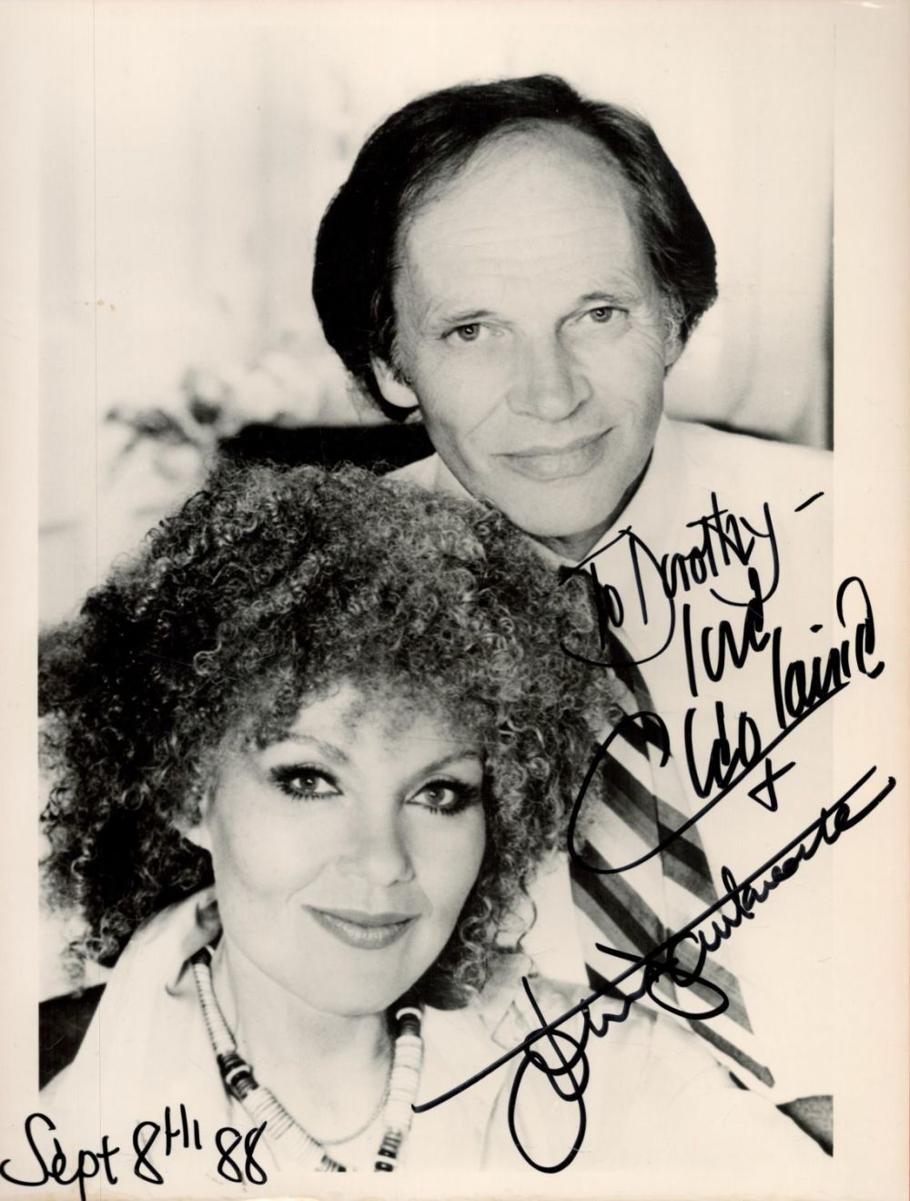 Lot 186: Cleo Laine and Johnny Dankworth Signed 10 x...