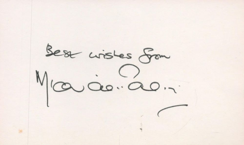 Lot 216: Michael Palin Signed 5x3 inch White Autograph Card....