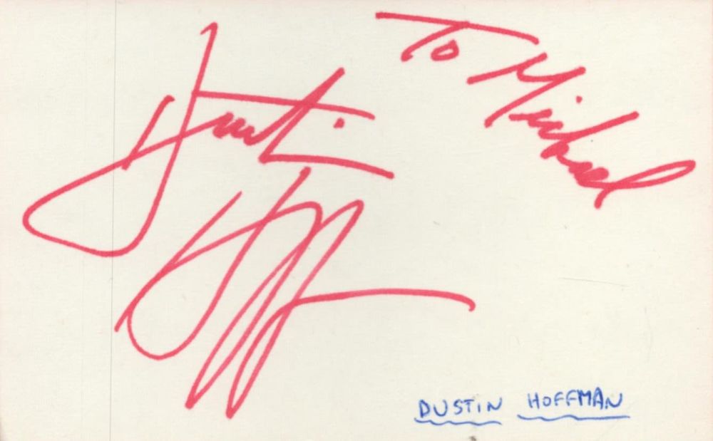 Lot 221: American actor and filmmaker Dustin Hoffman Signed 4.5...