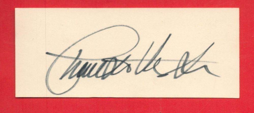 Lot 228: American Actor Charlton Heston Signed 4.5 x 2...