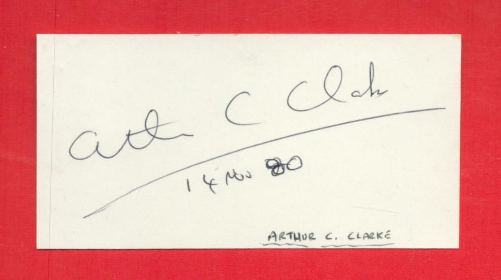 Lot 230: English science-fiction writer Sir Arthur C Clarks Signed...