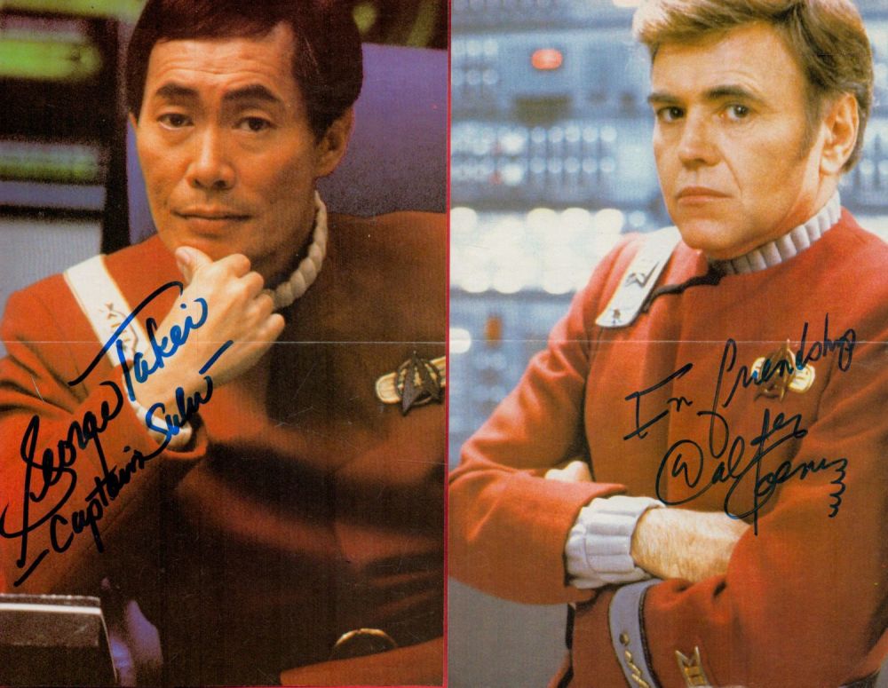Lot 243: Star Trek Collection of 2 Signed Magazine Cuttings....