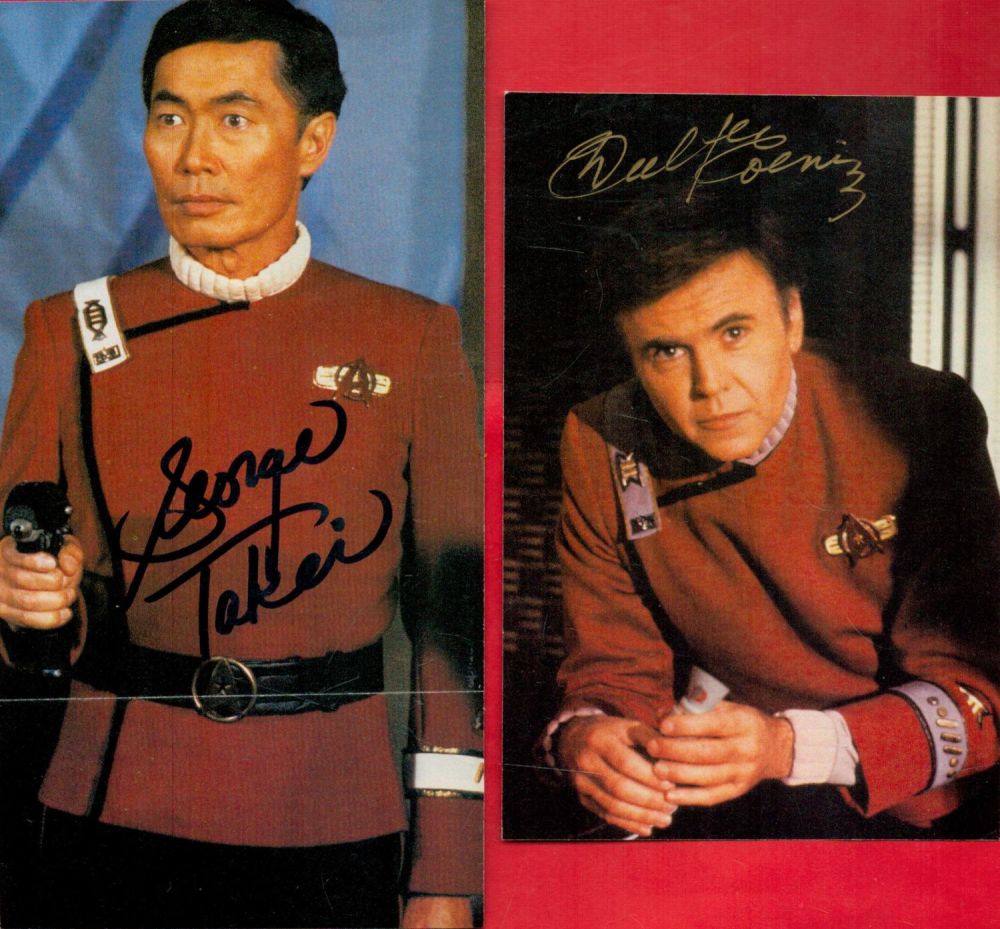 Lot 244: Star Trek Collection of 2 Signed Magazine Cuttings....