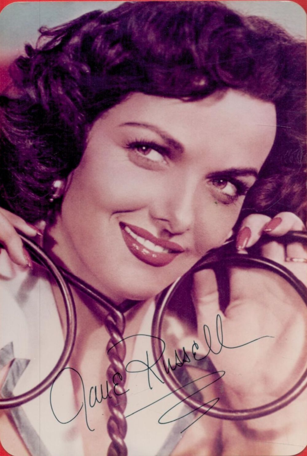 Lot 246: American Actress and Model Jane Russell Signed 6x4...