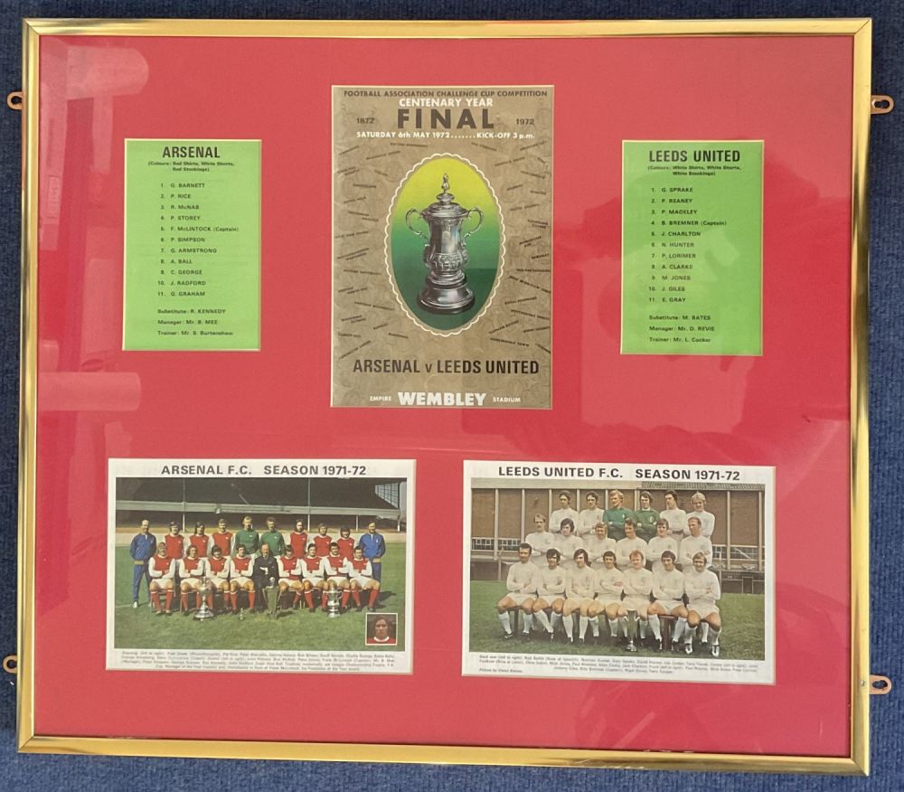 Lot 258: Arsenal v Leeds United 1972 FA Cup Centenary...