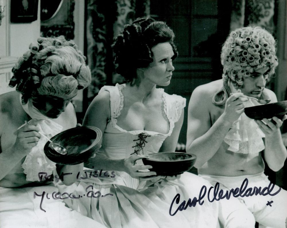 Lot 344: Michael Palin and Carol Cleveland, a signed 10x...
