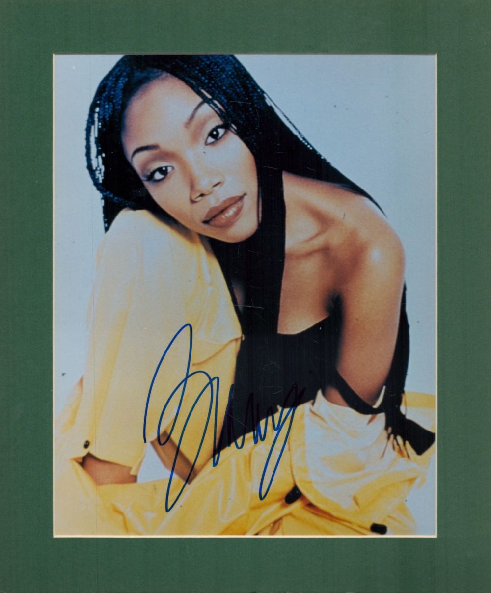 Lot 373: BRANDY NORWOOD Singer signed mounted 12x10 Photo. Good...