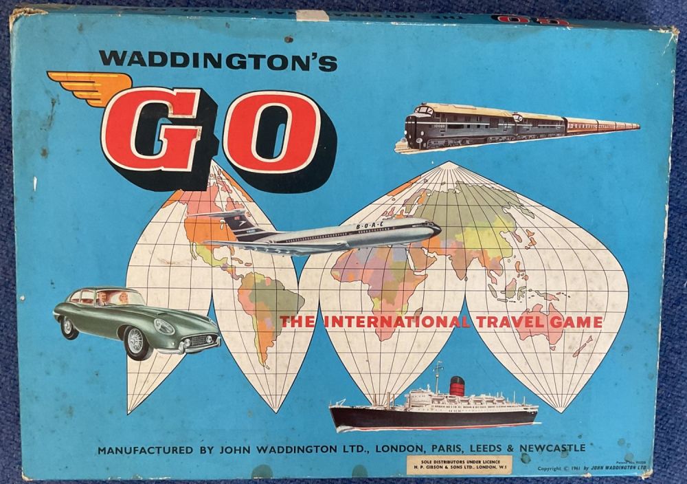 Lot 458: Waddington's GO, The international travel game. Produced in...