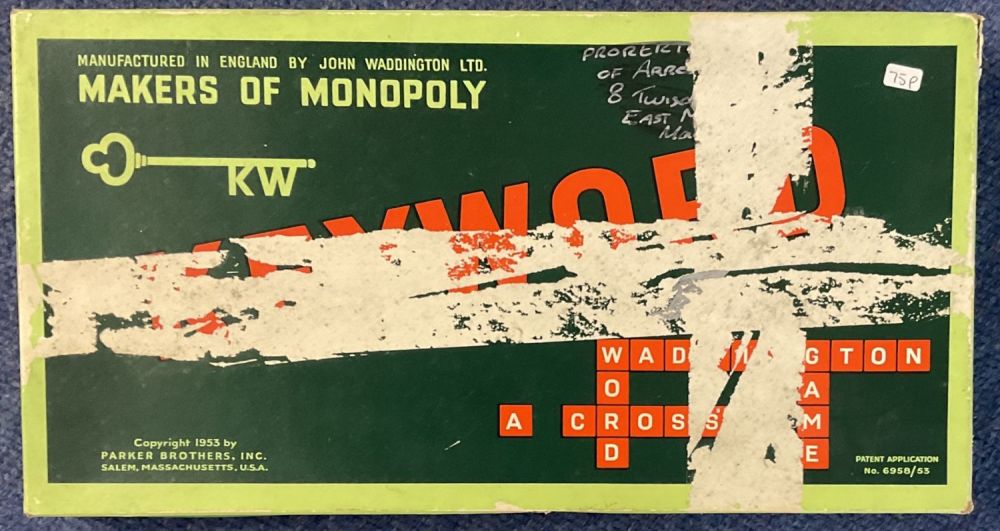 Lot 479: Keyword Makers of Monopoly. Produced in 1953 in...