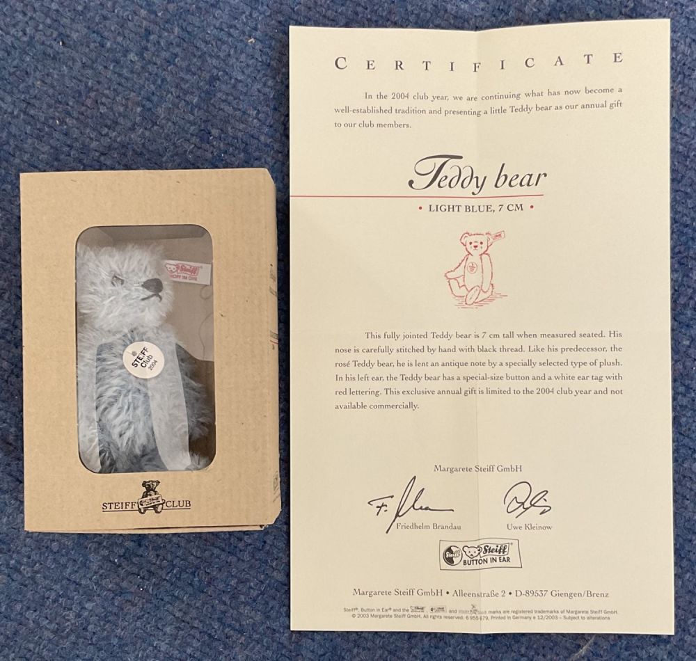 Lot 498: Steiff Miniature club, Fully jointed Teddy bear light...