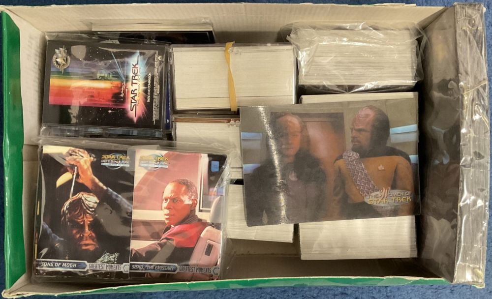 Lot 539: Box of Star Trek trading cards some in...