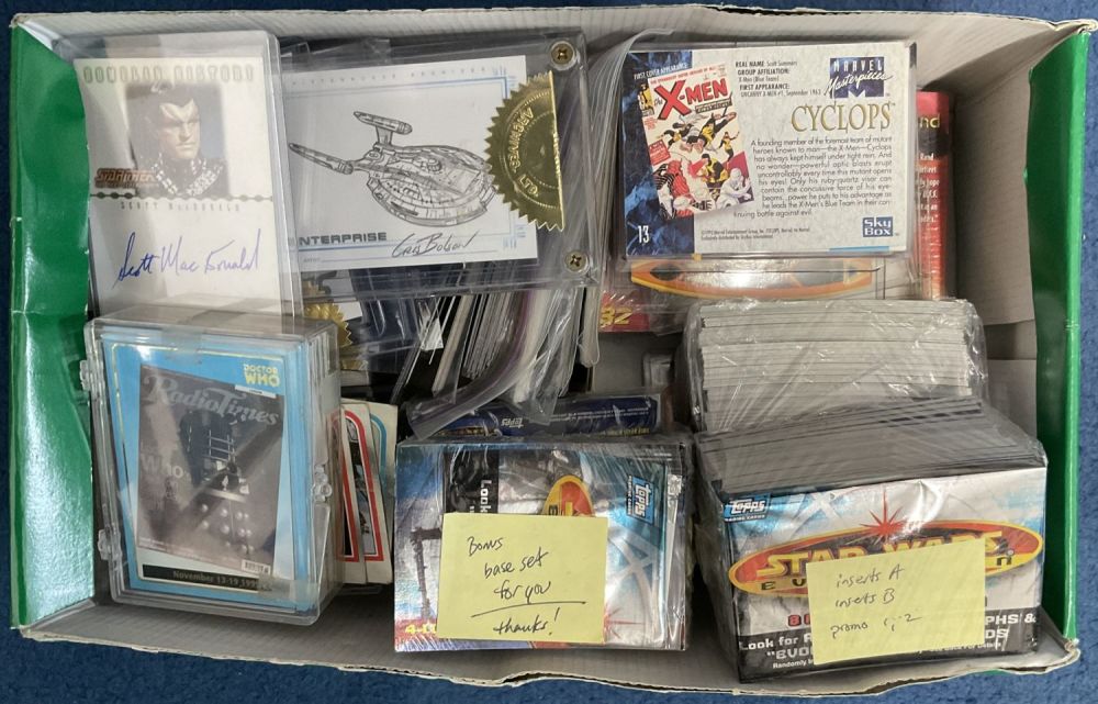 Lot 540: Box of Star Wars and star trek and...