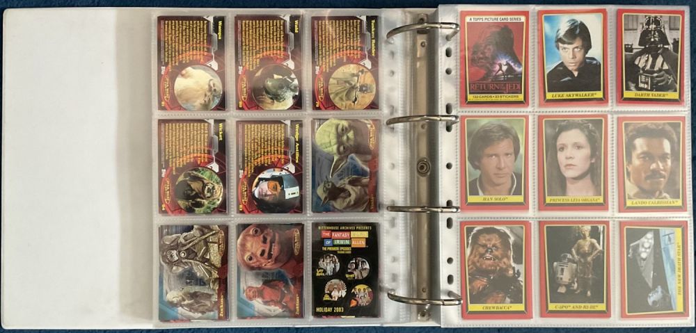 Lot 546: Binder of mixed assorted trading cards approx. 550,...