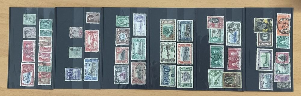 Lot 572: 6 BCW Stockcards. Gambia, Southern Rhodesia, Sierra Leone...