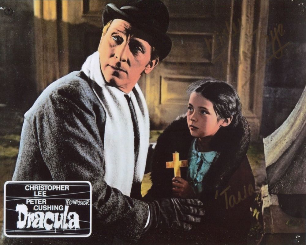 Lot 528: Dracula 1954 horror movie photo signed by actress...