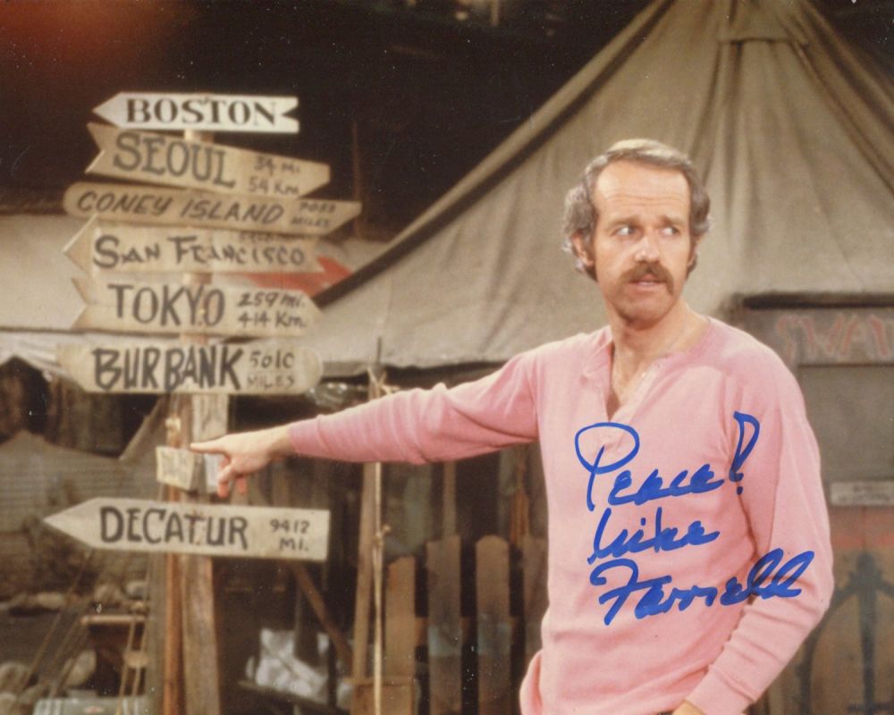Lot 535: MASH comedy series 8x10 photo signed by actor...