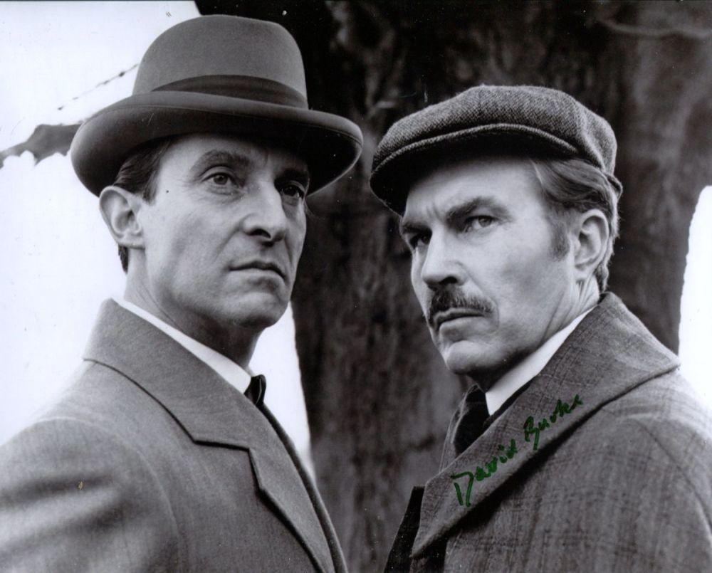 Lot 556: Sherlock Holmes 8x10 photo signed by actor David...