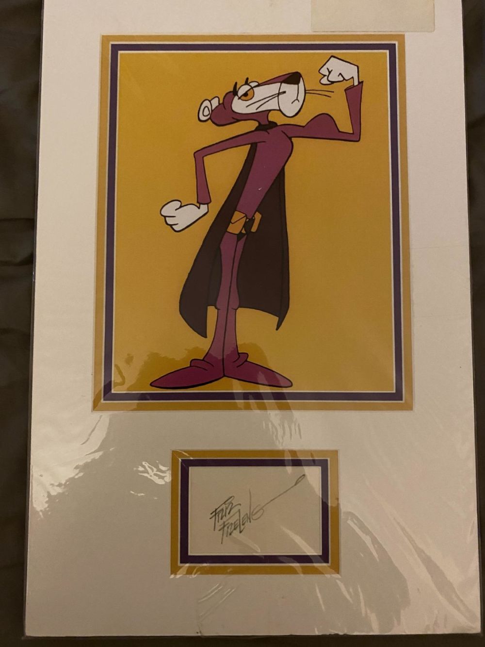 Lot 583: The Pink Panther 14x11 inch display with th...