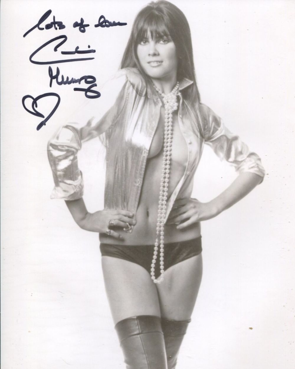Lot 625: 007 Bond actress Caroline Munro signed sexy pose...