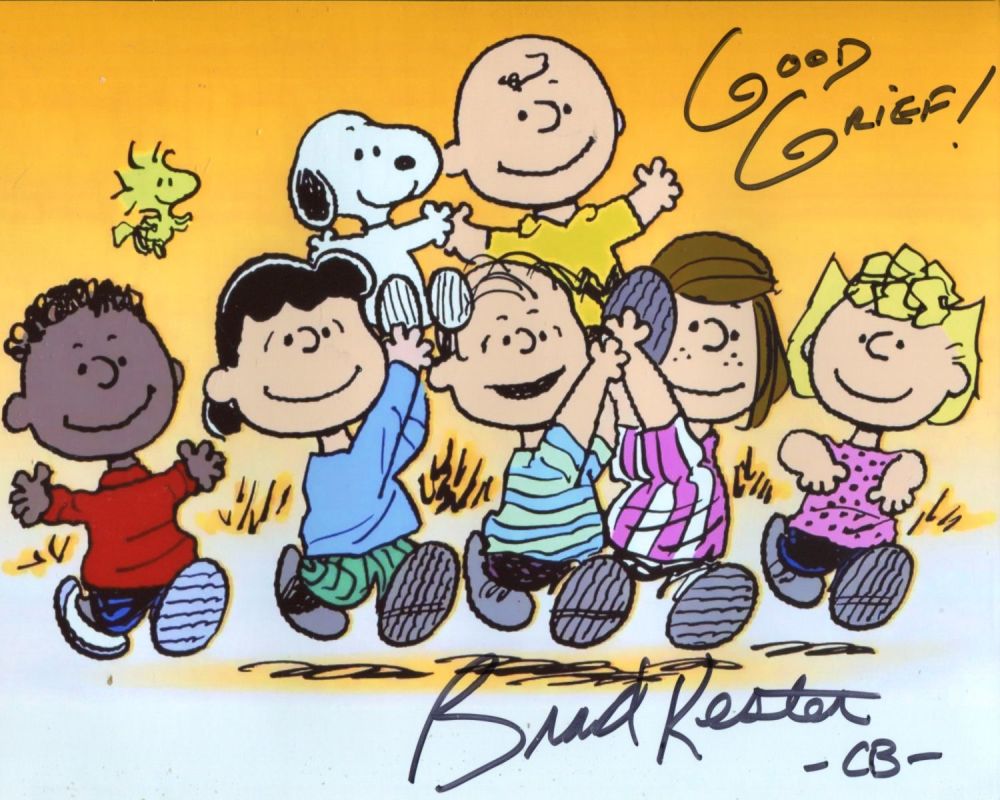 Lot 631: Peanuts and Charlie Brown 8x10 photo signed by...