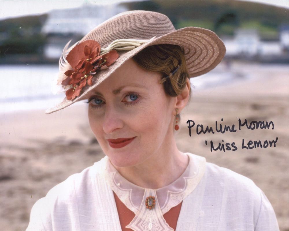 Lot 677: Poirot 8x10 photo signed by actress Pauline Moran...