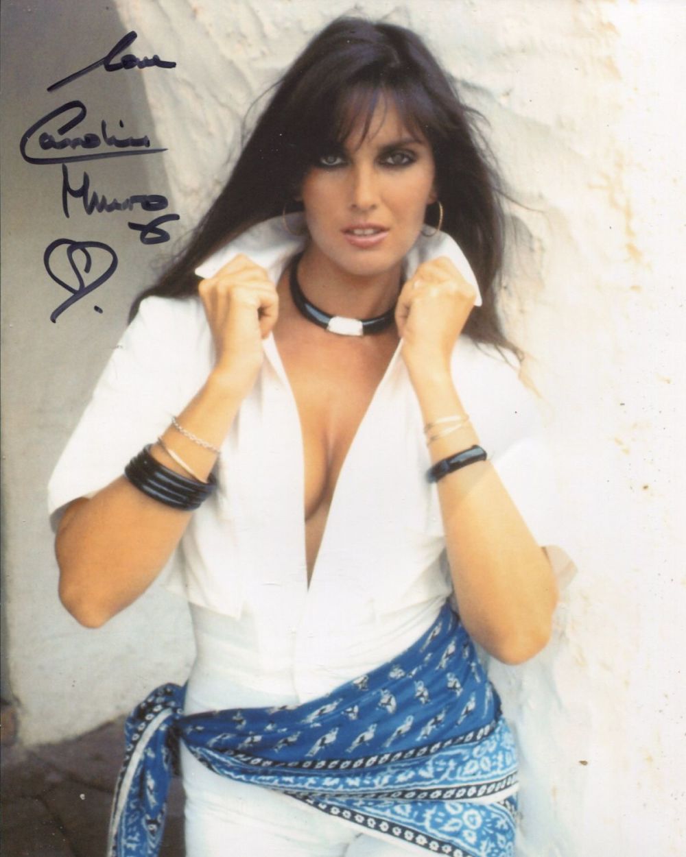 Lot 680: 007 Bond actress Caroline Munro signed sexy pose...