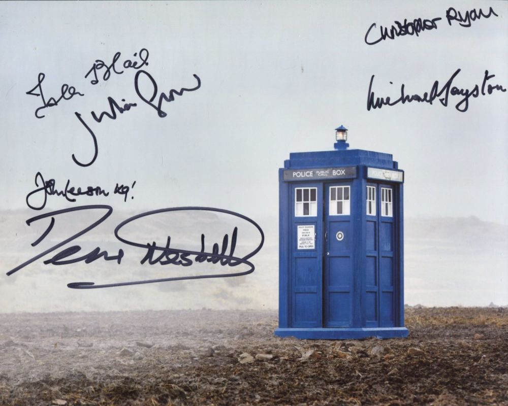Lot 691: Doctor Who 8x10 photo signed by SIX stars...
