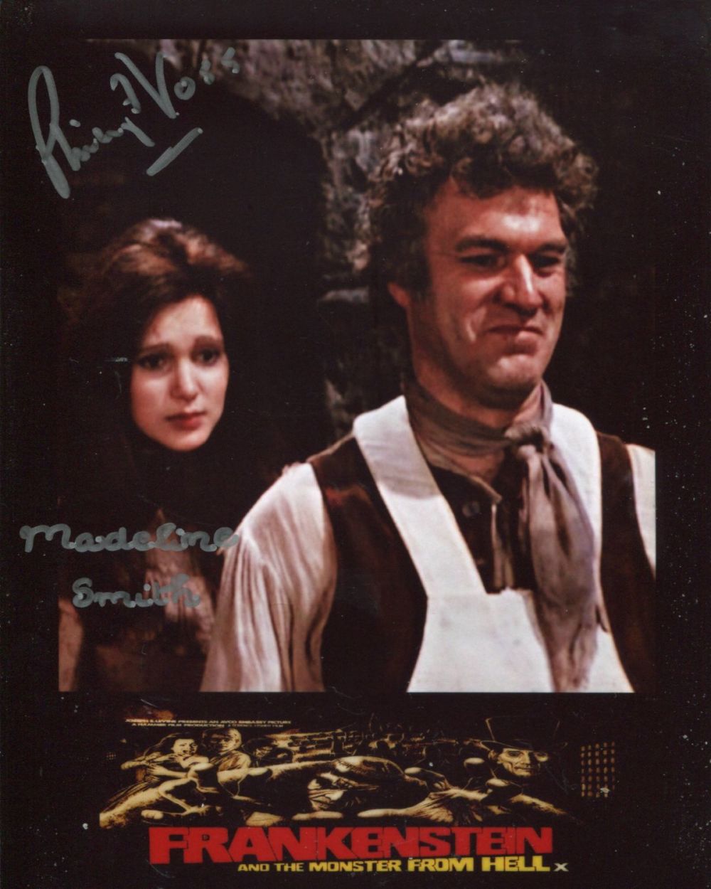 Lot 694: Frankenstein horror movie photo signed by the late...
