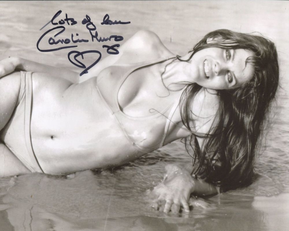 Lot 706: 007 Bond actress Caroline Munro signed sexy pose...