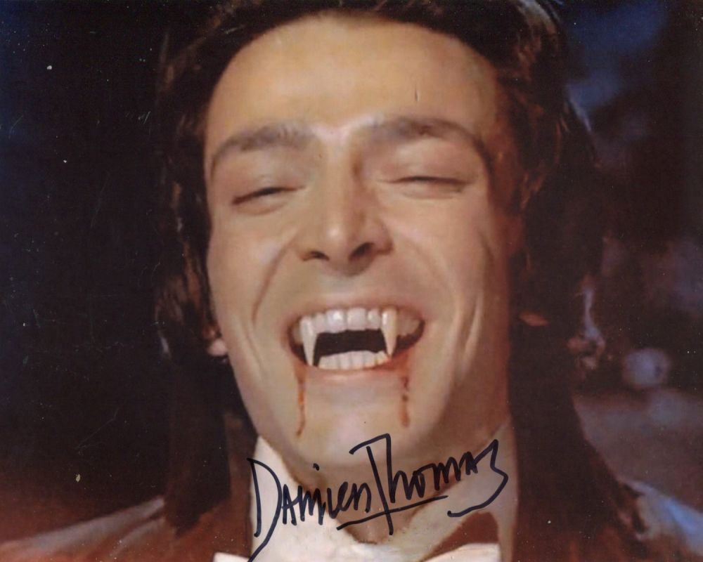 Lot 719: Twins of Evil horror movie 8x10 photo signed...