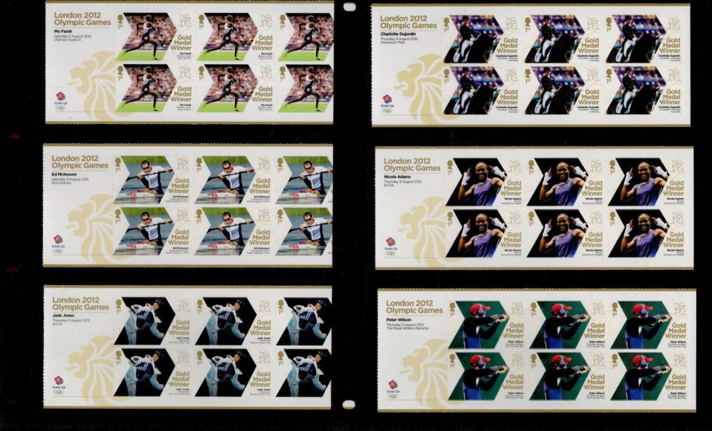 Lot 60: London 2012 Gold Medal Winners Stamp Collection housed...