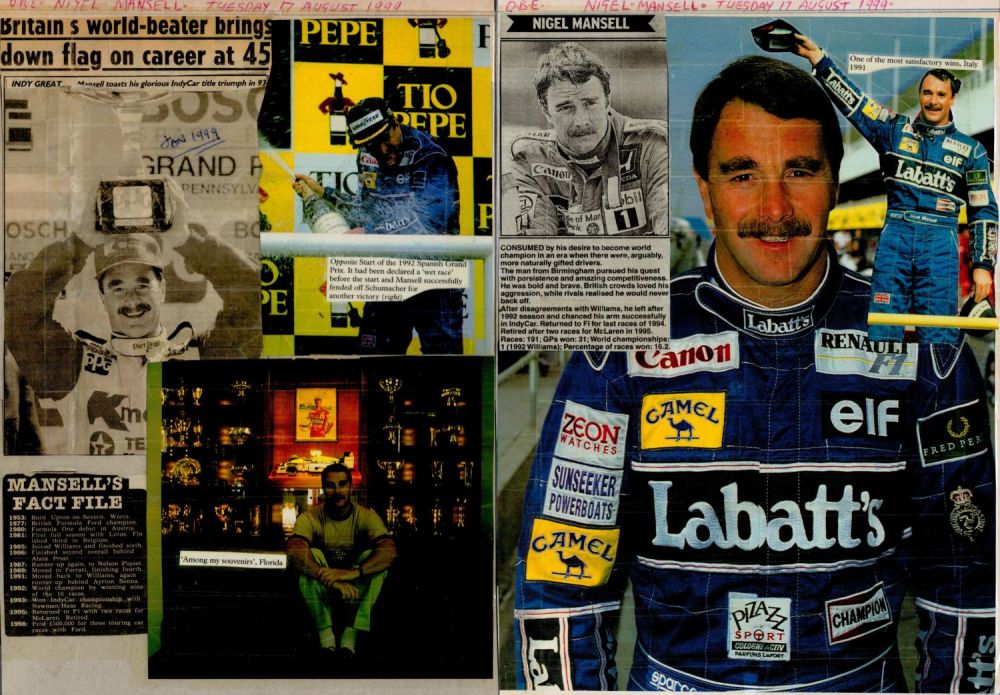 Lot 61: Motor Racing Nigel Mansell signed ELF 6x4 Formula...