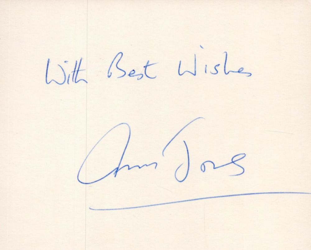 Lot 80: Tennis Ann Jones signed 5x4 white card. Good...