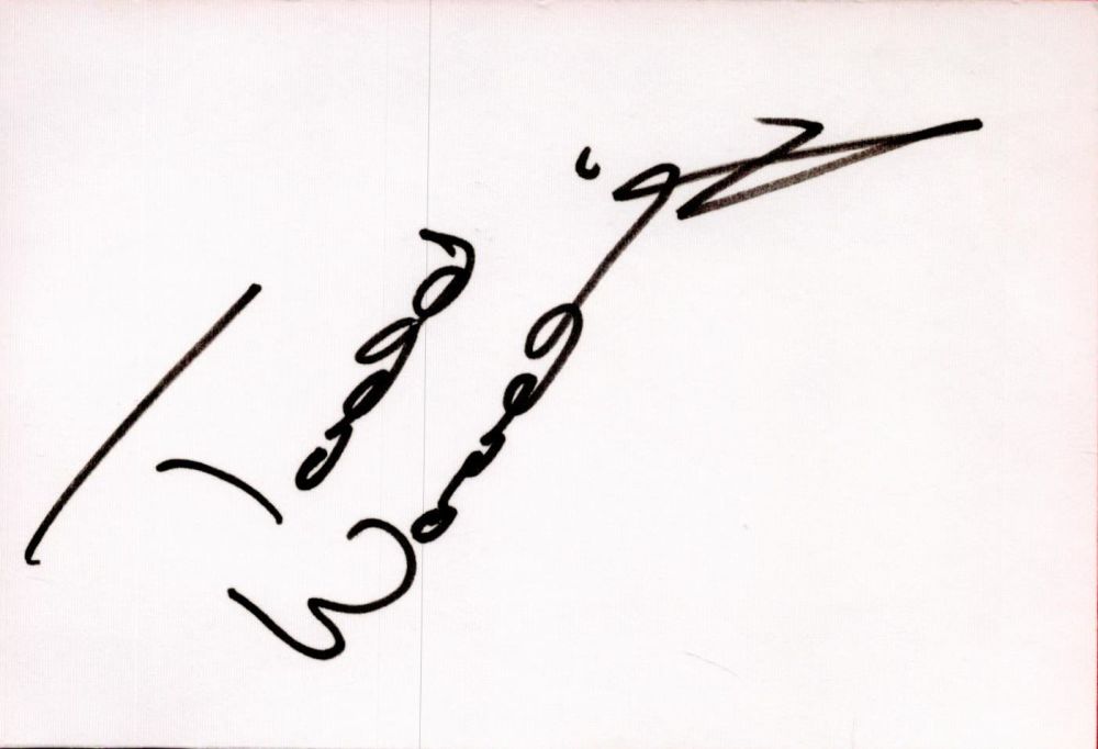 Lot 83: Tennis Tod Woodbridge signed 5x3 white card. Good...