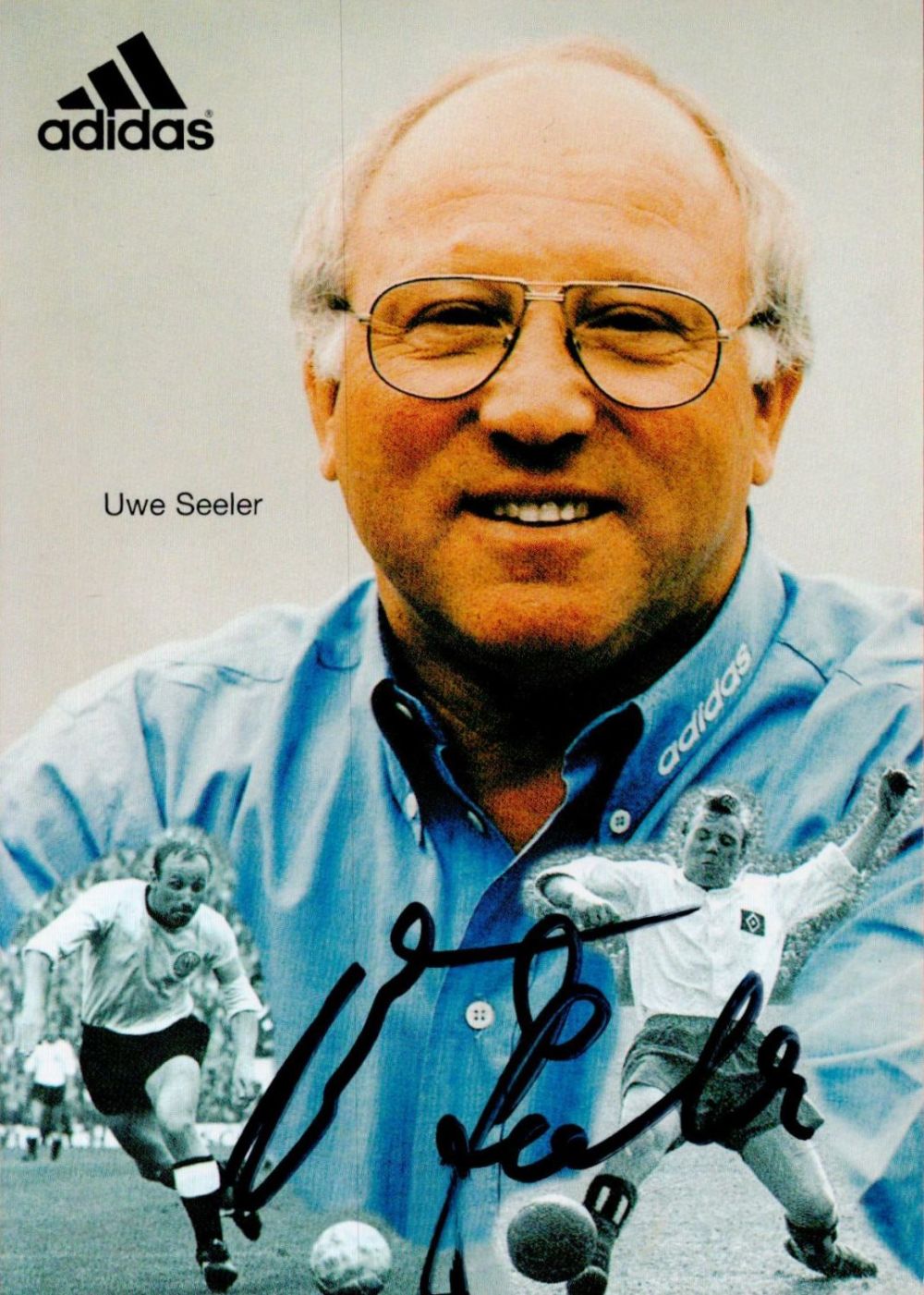 Lot 90: Football Uwe Seeler signed 6x4 Adidas colour photo....