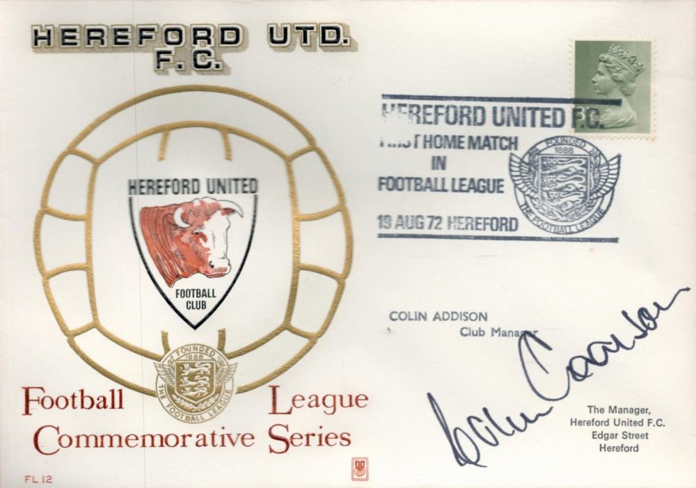 Lot 120: Colin Addison signed Hereford United F.C Football League...